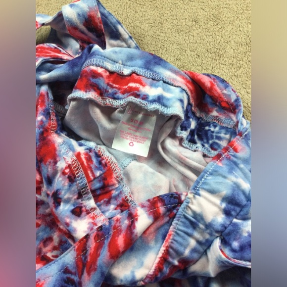 Juniors red white and blue no boundaries shortalls size small - Picture 5 of 9